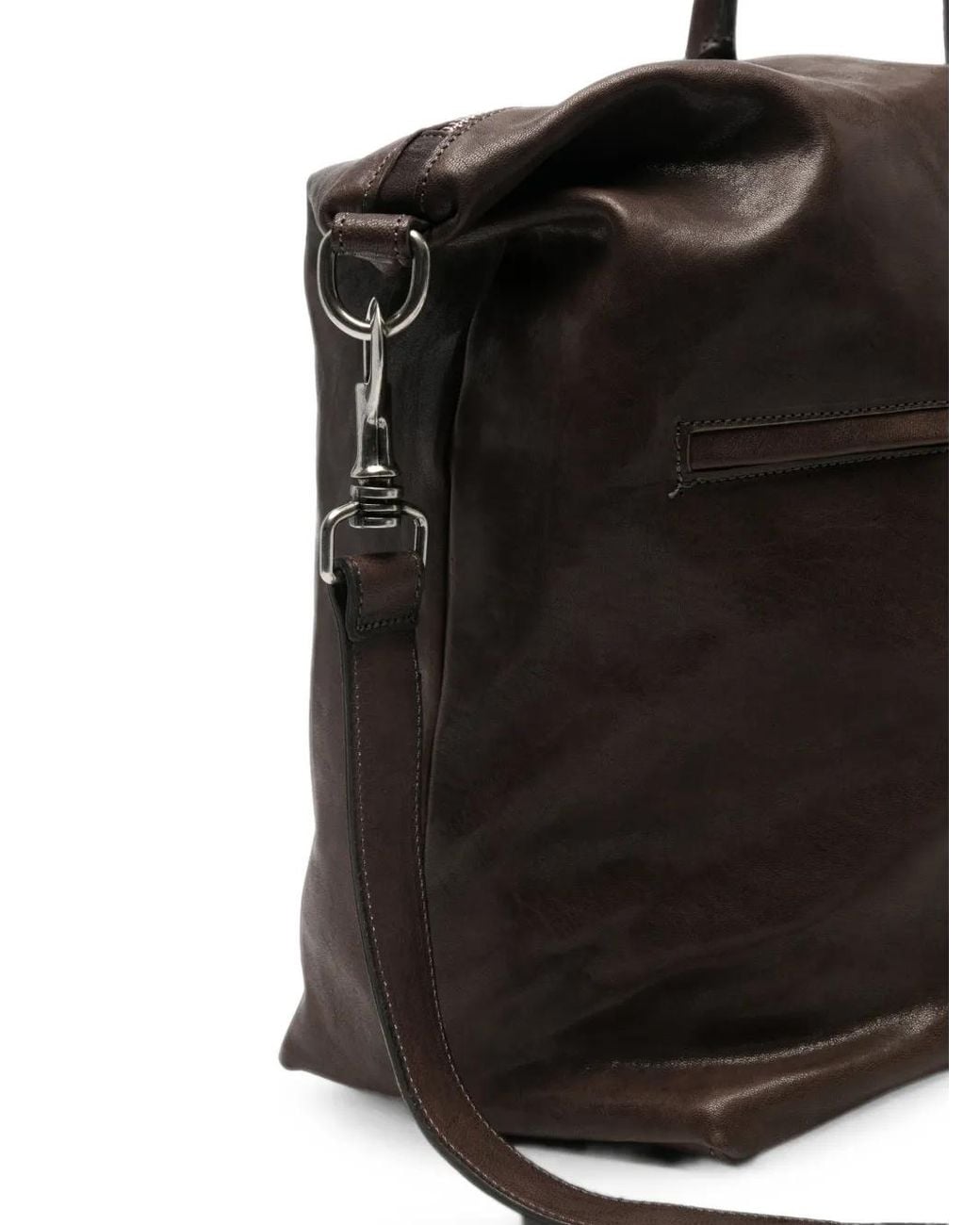 SOMMET Black Santiago Washed-Leather Holdall