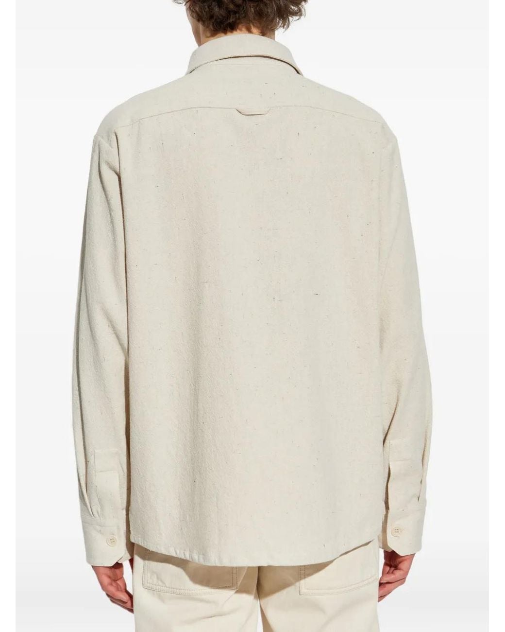 A.P.C. White Cotton Button-Up Shirt for men