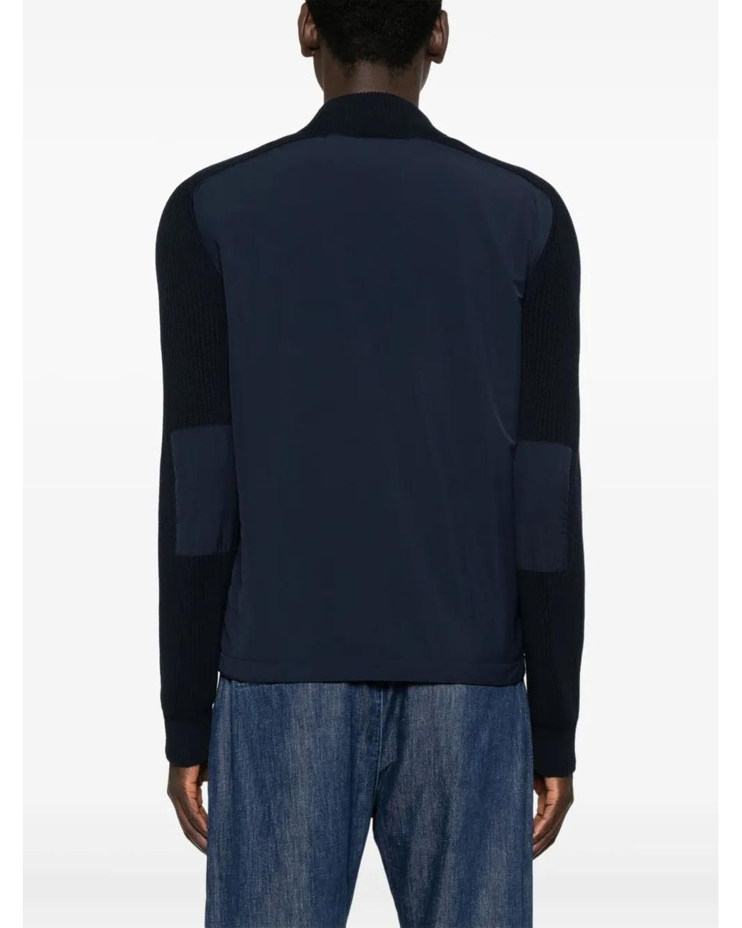 Eleventy Blue Panelled Jacket for men