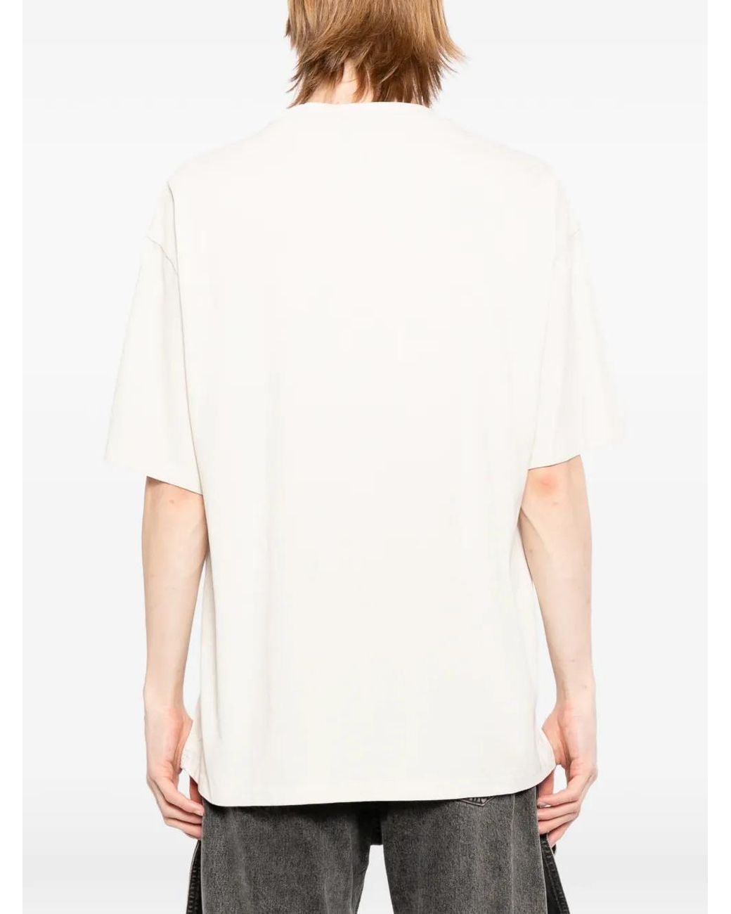 Melt White Cigarette-Print T-Shirt for men
