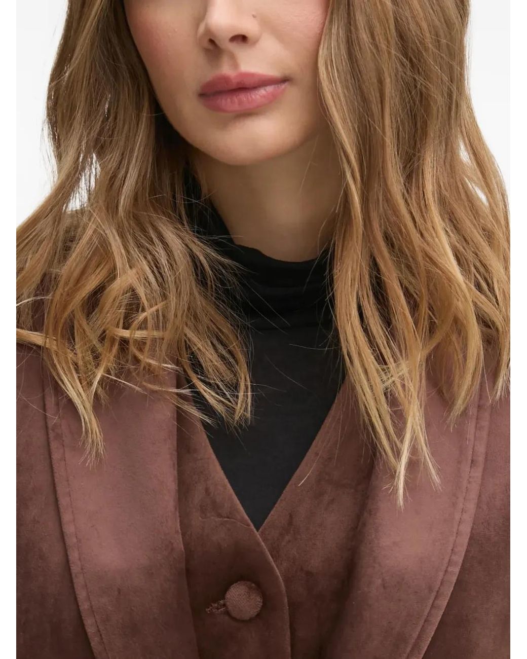 La Petite Francaise Brown Vacarme Single-Breasted Velvet Blazer
