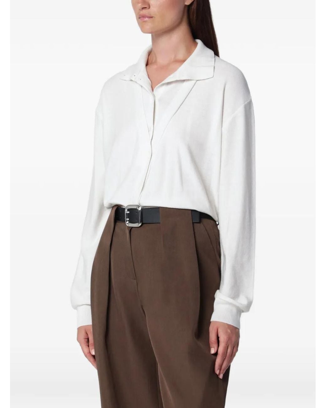 Source Unknown White Fabbie Layered Cardigan