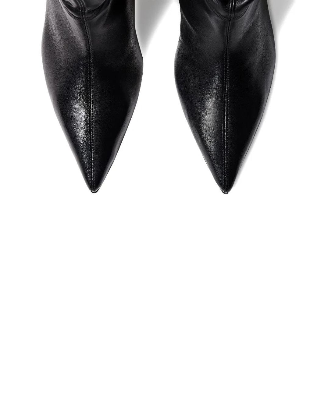 Scarosso Black Barbara Pointed-Toe Ruched Boots