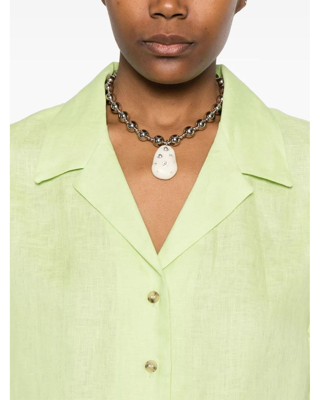Asceno Lincoln Blouse in het Green