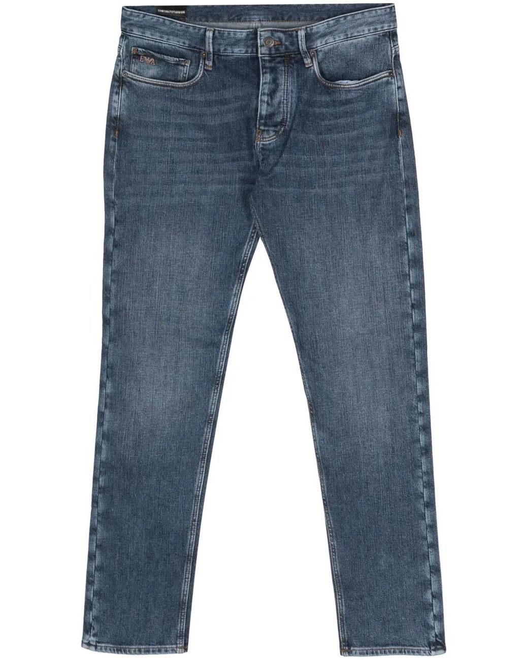 Emporio Armani Blue Slim Denim Jeans for men