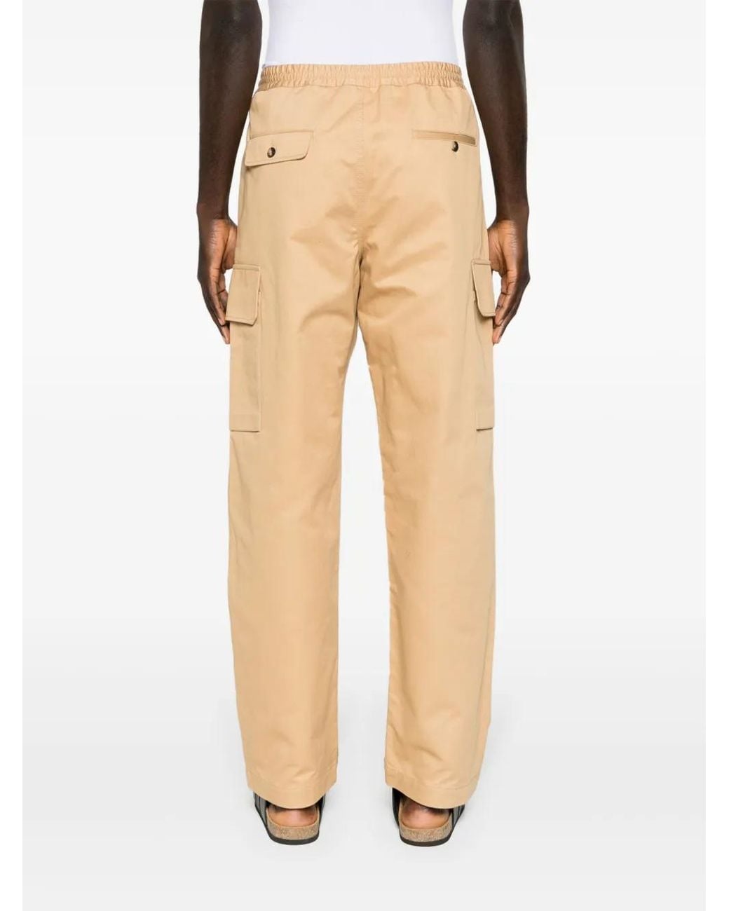 Marni Mid Waist Cargo Broek in het Natural voor heren