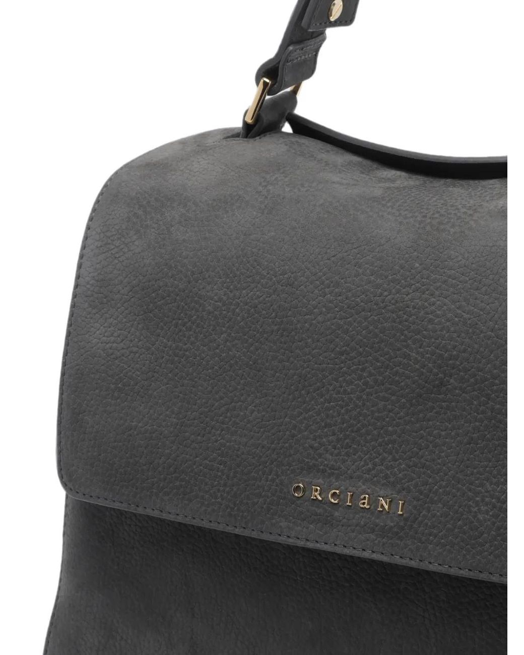 Orciani Black Sveva Leather Handbag