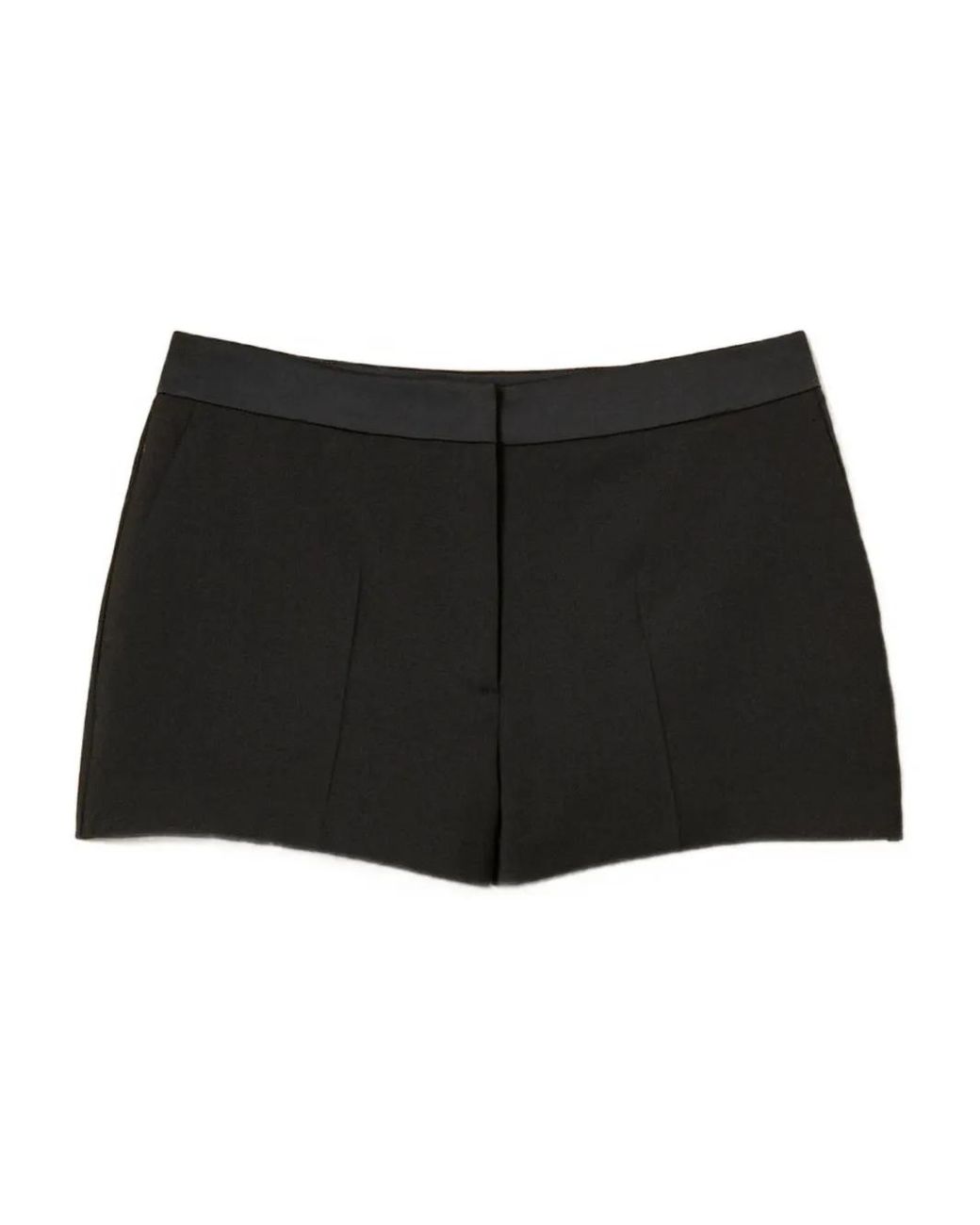 Twinset White Satin-Detail Shorts