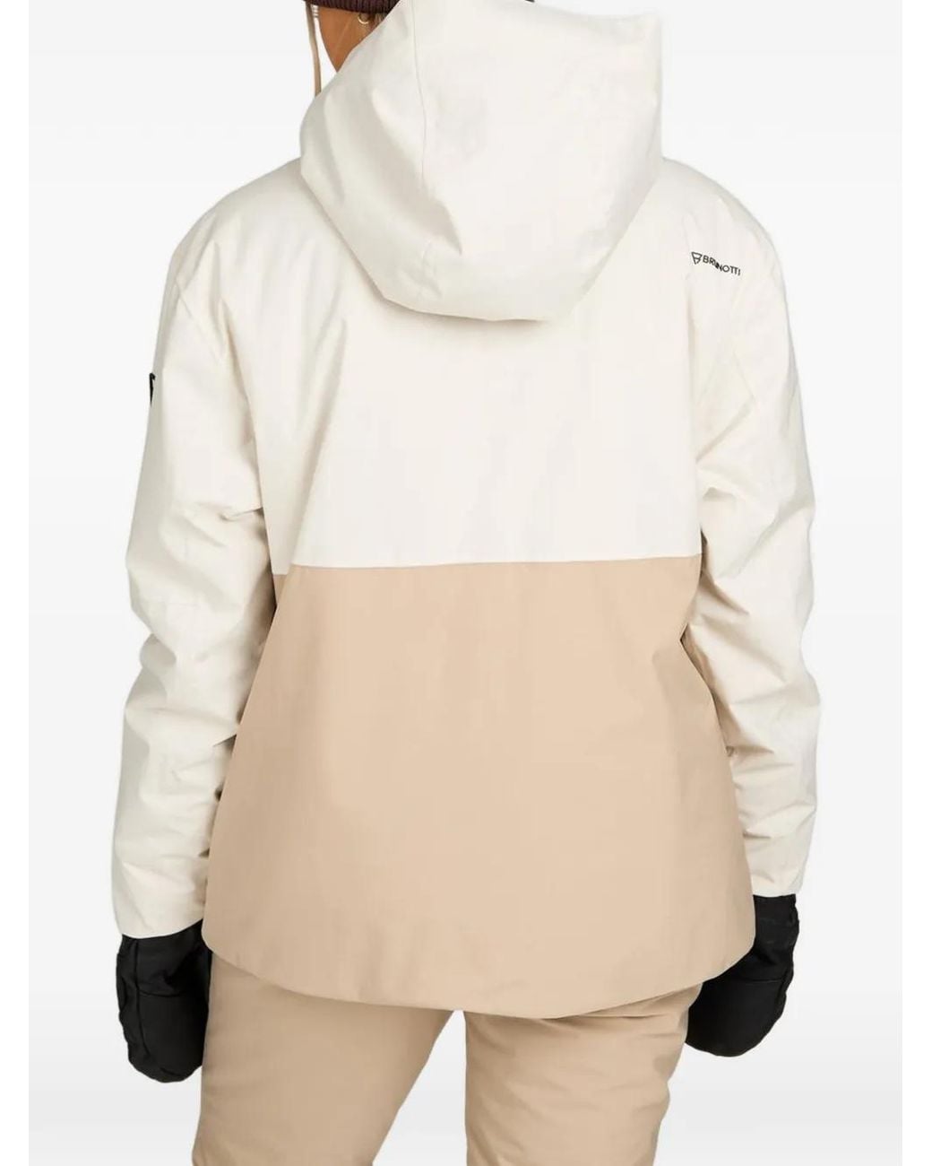 Brunotti Joy Colour-Block Hooded Jacket in Natural | Lyst