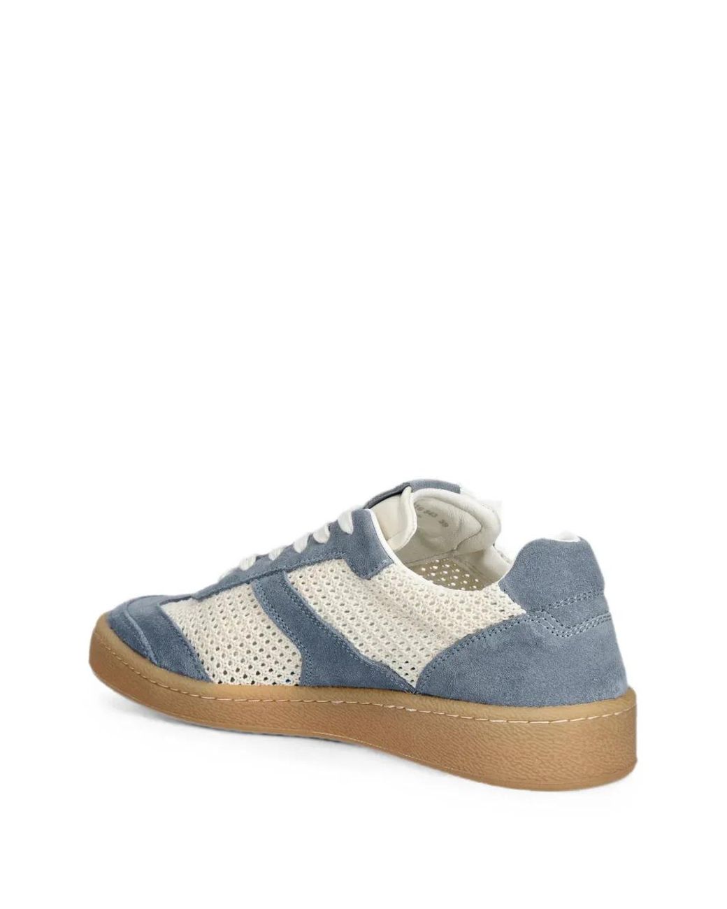 Marc O' Polo Blue Suede-Panelled Mesh Sneakers