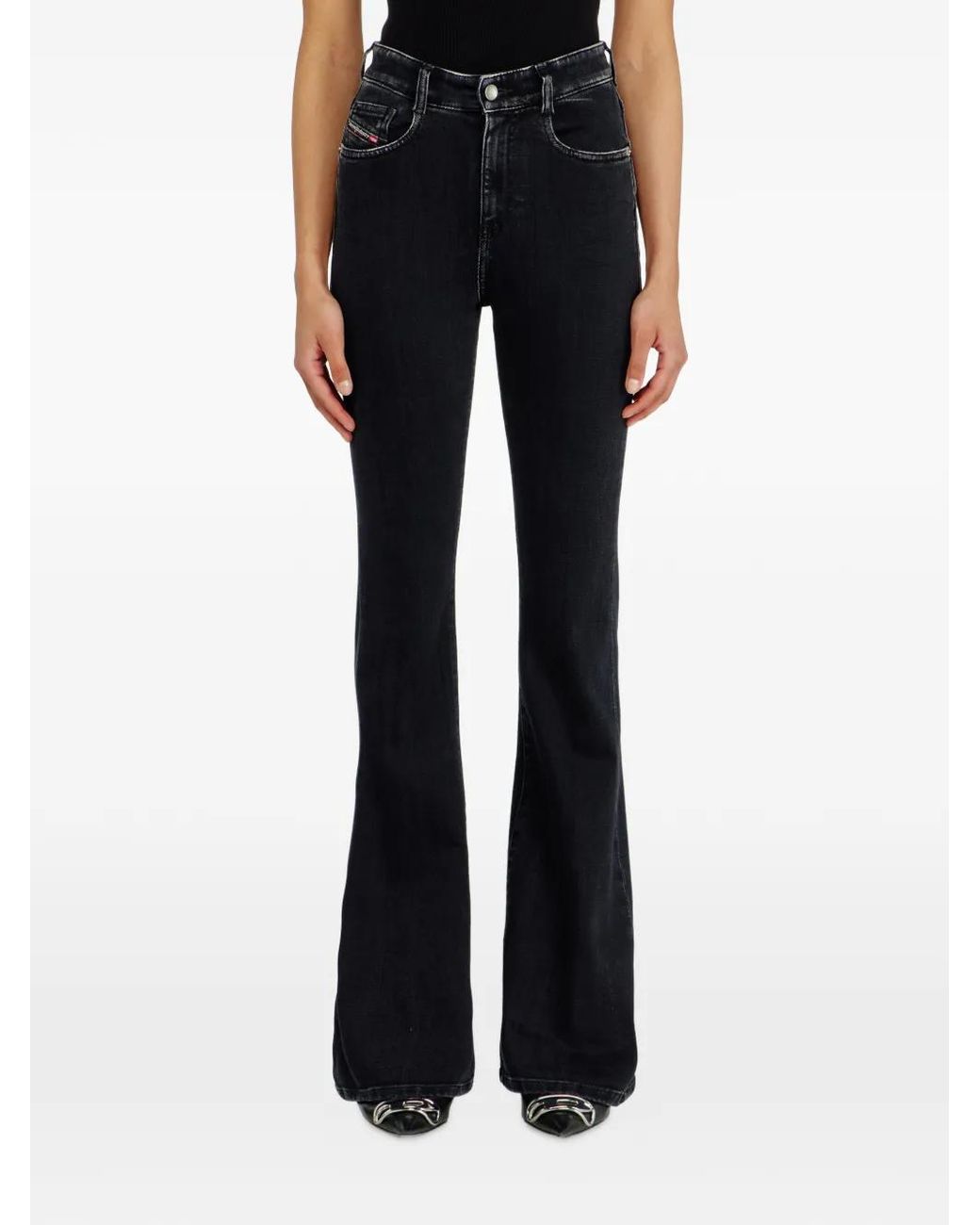 DIESEL Black 1973 D-Partt High-Waisted Flared Jeans