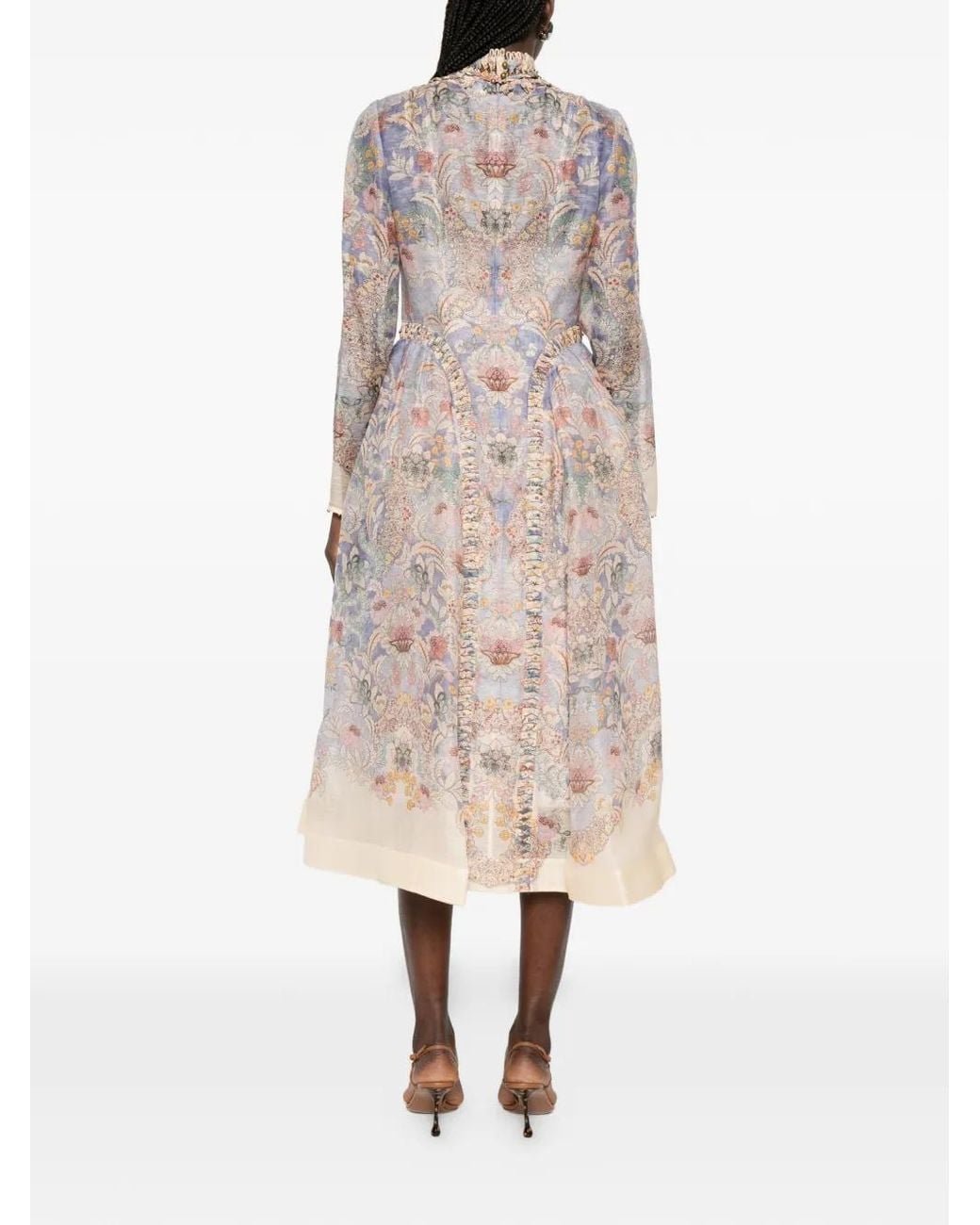 Zimmermann White Rebellion Beaded Midi Dress