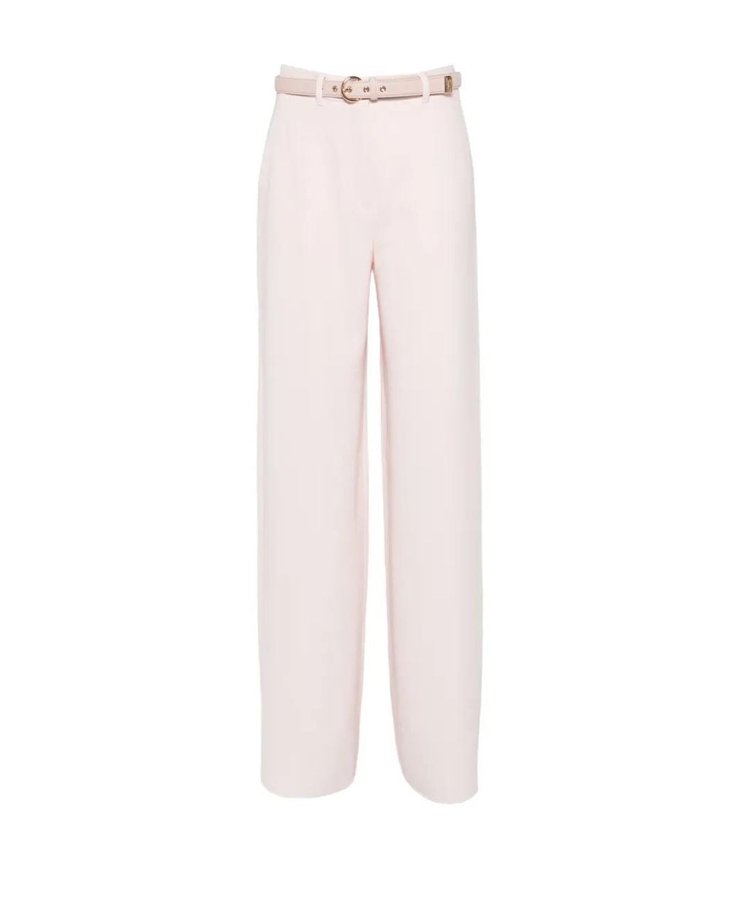 Max Mara White Belt Straight Trousers