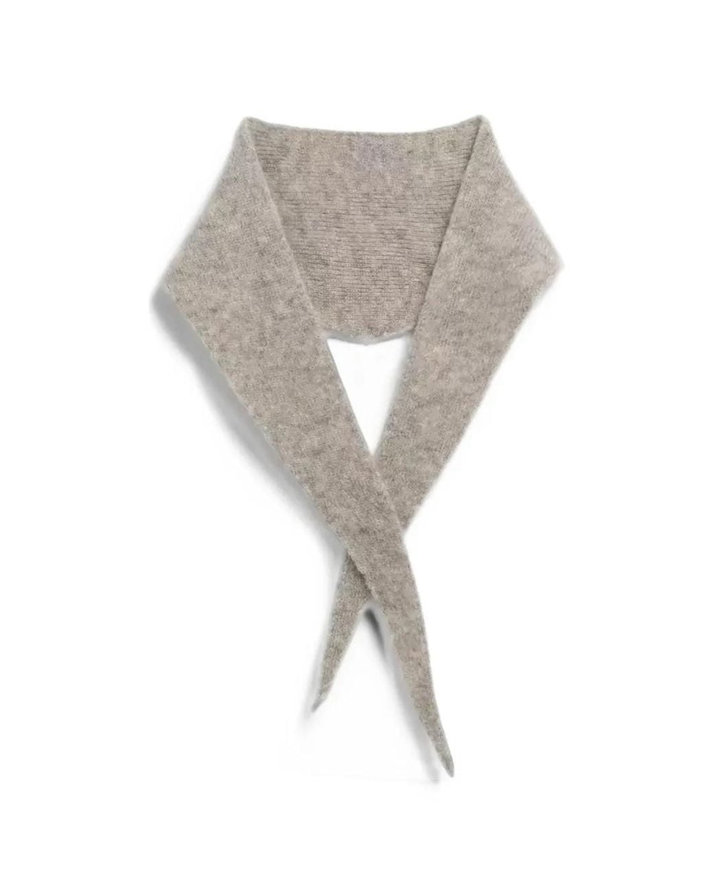 ARMEDANGELS Gray Fine-Knit Pointed Scarf