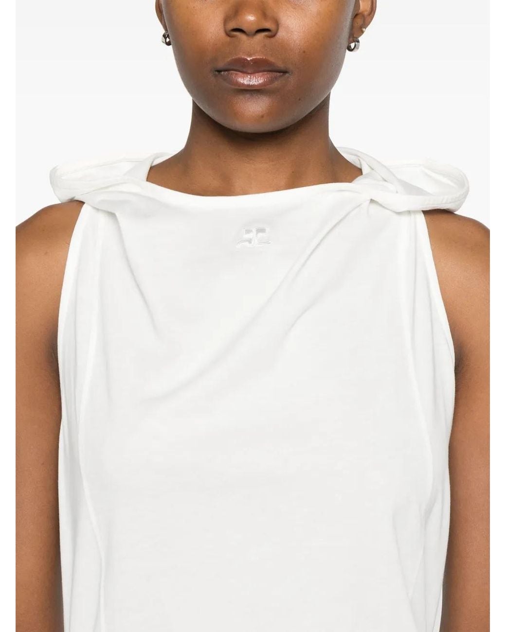 Courreges White Relaxed Fit Top
