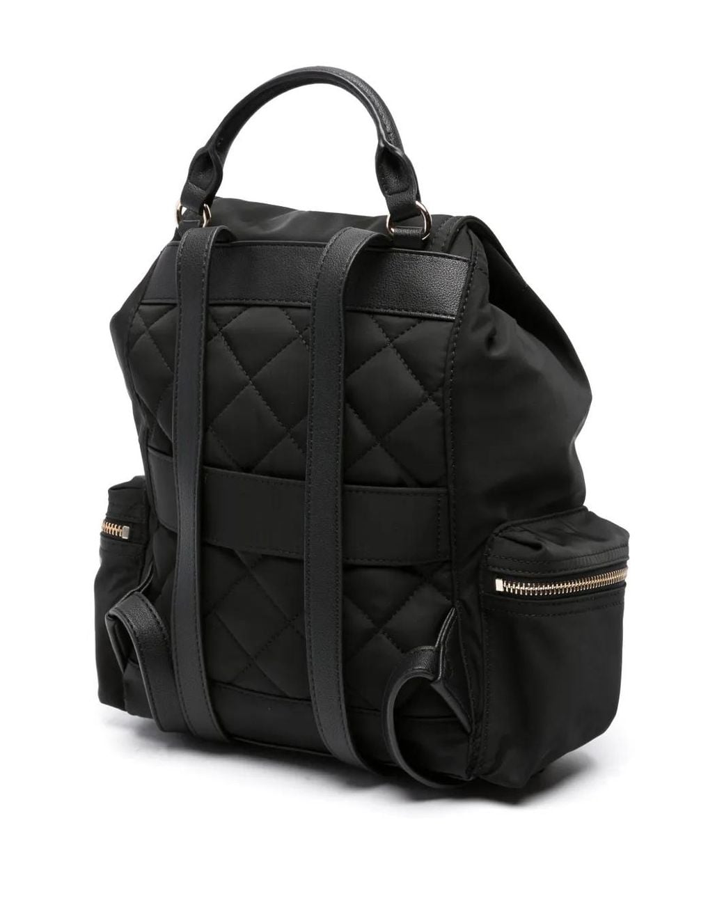 Guess Black Gemma Logo-Plaque Backpack