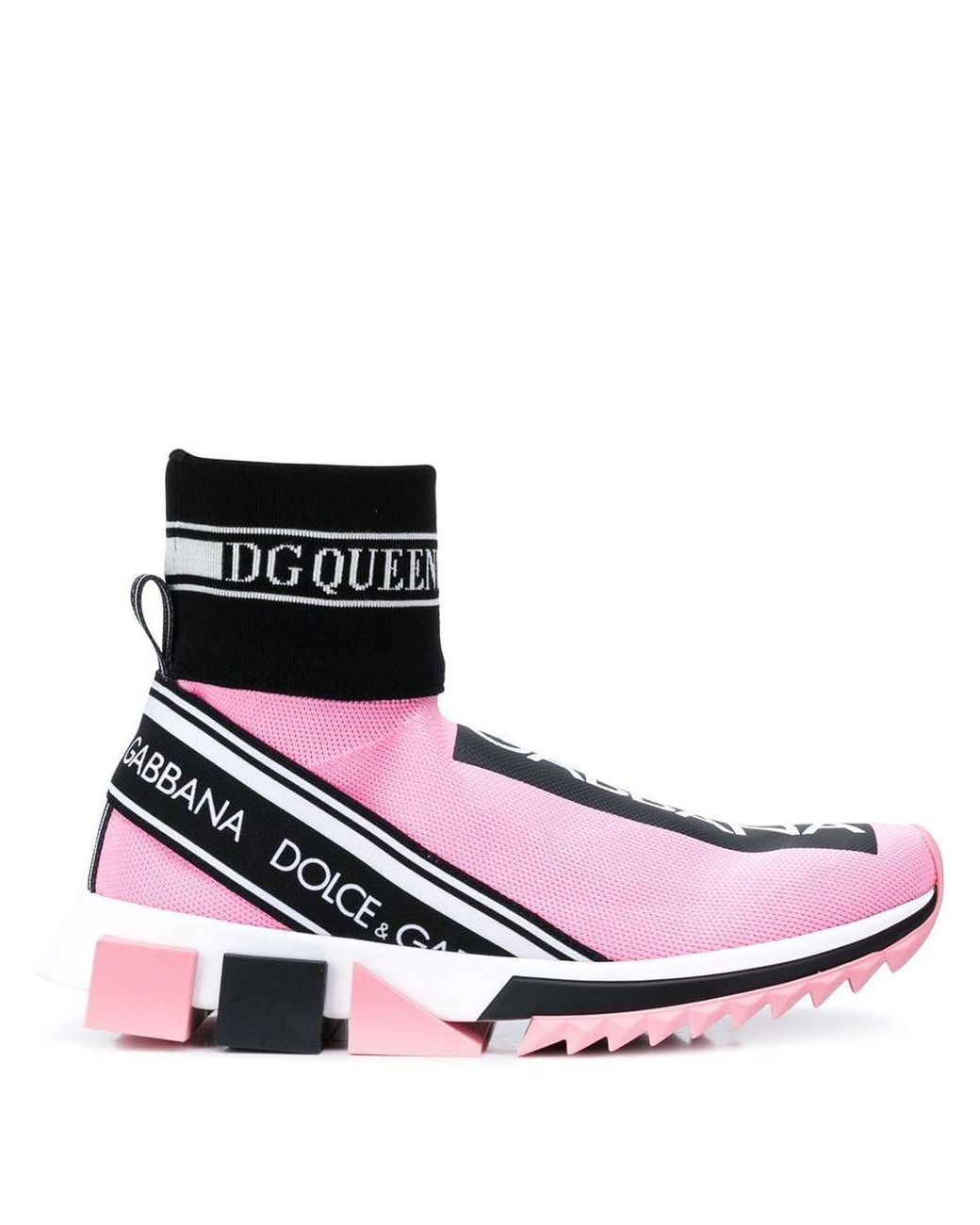 Dolce & Gabbana Synthetic Sorrento Hi-top Sock Trainers in Pink - Save ...
