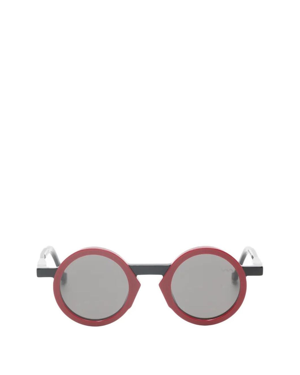 VAVA Eyewear Red Round-Frame Sunglasses