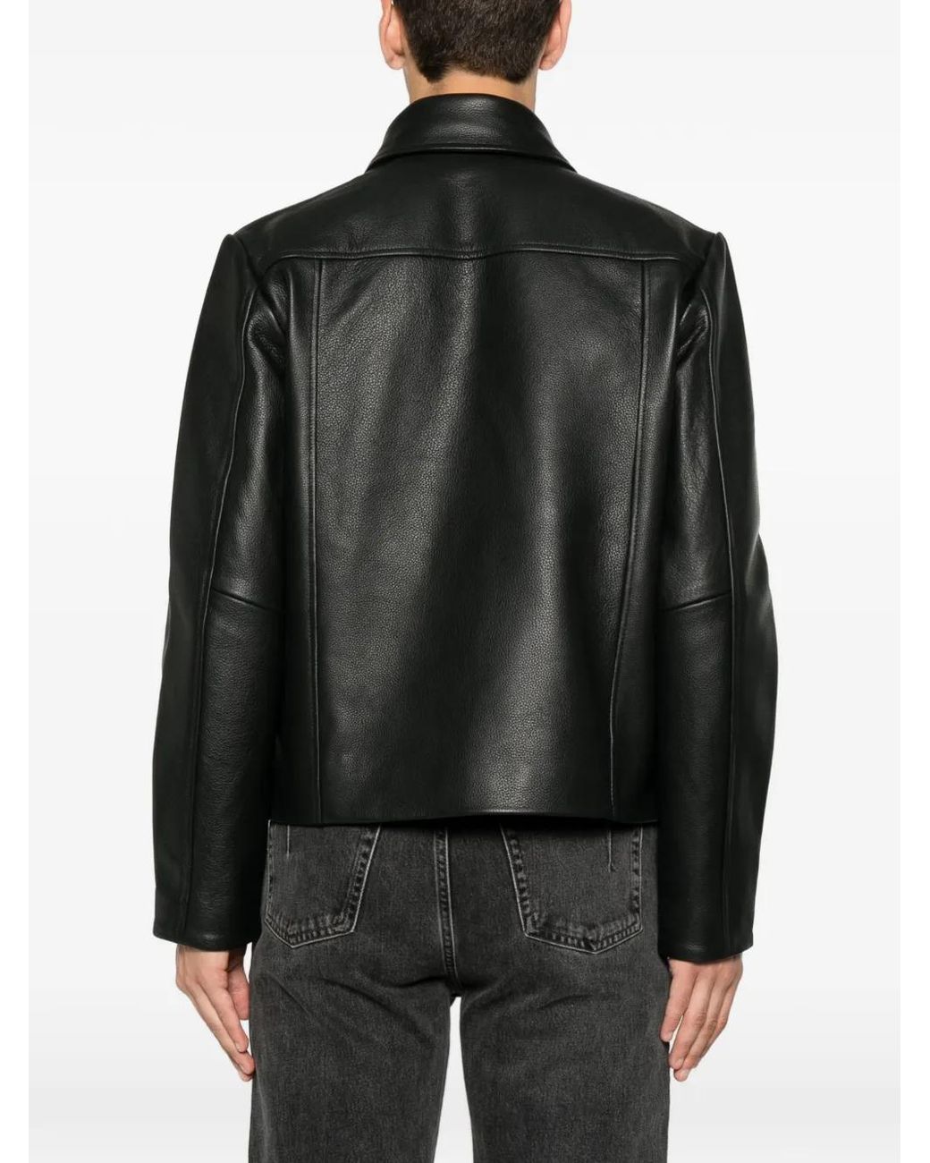 Won Hundred Black Dutton Leather Jacket for men