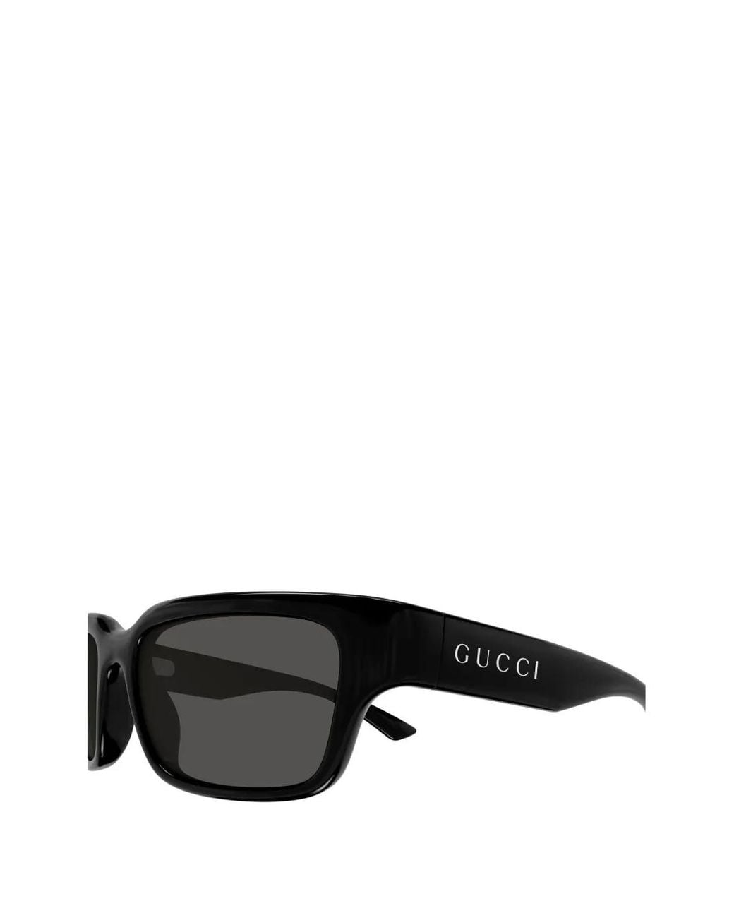 Gucci Black Logo-Detail Rectangle-Frame Sunglasses for men