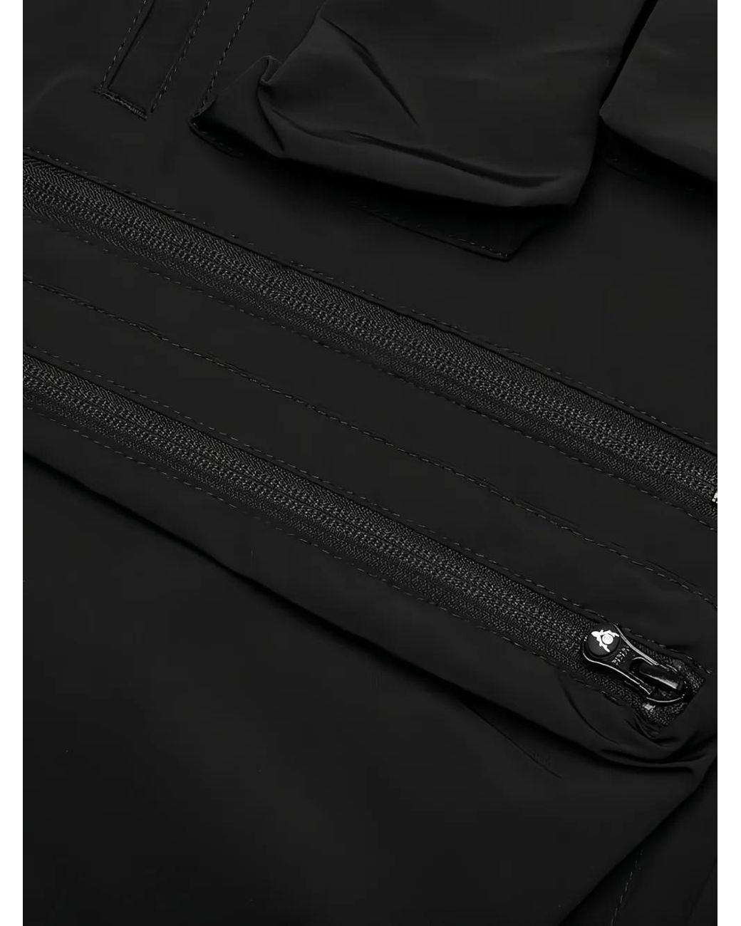 South2 West8 Black Multi-Pocket Zip-Up Gilet for men