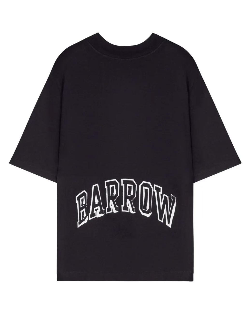 Barrow Black Smiley Face-Print T-Shirt