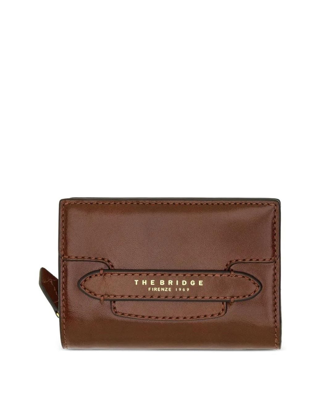The Bridge Brown Logo-Print Leather Wallet