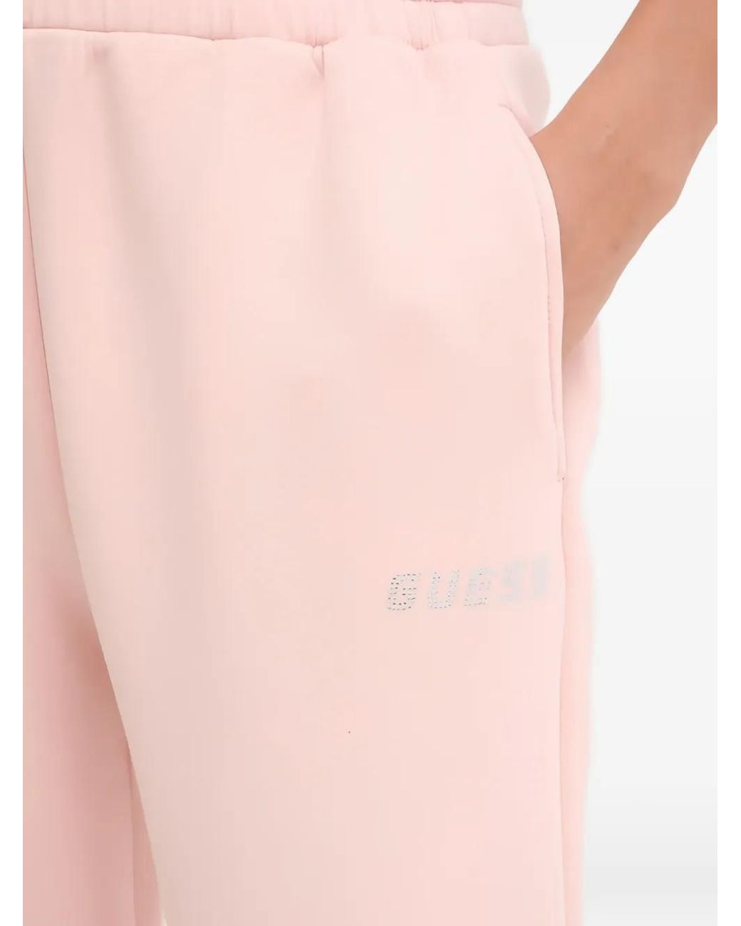 Pantalones De Chándal Con Logo Guess de color Pink
