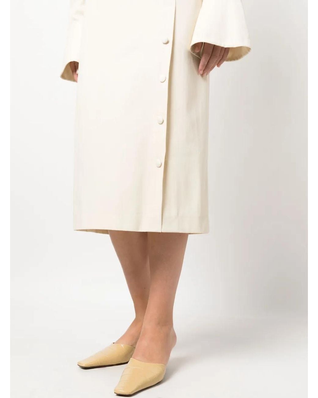 Vestido Con Botones Bally de color White