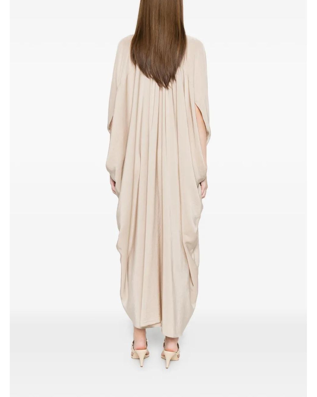 ELEH White Button V-Neck Dress