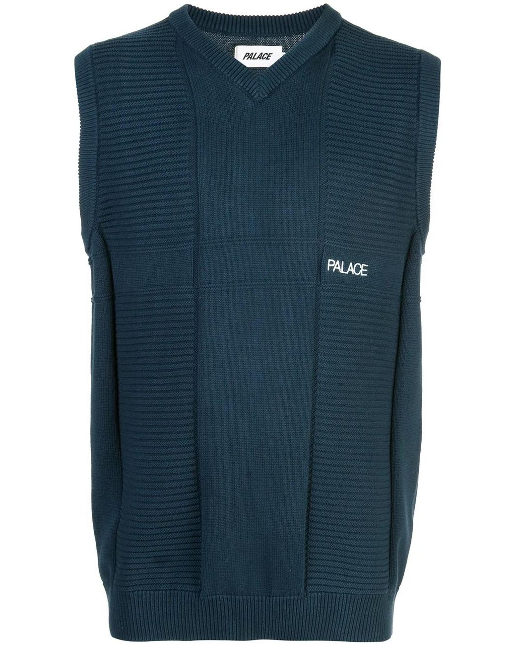 Palace Blue Retire Flex Knitted Vest for men