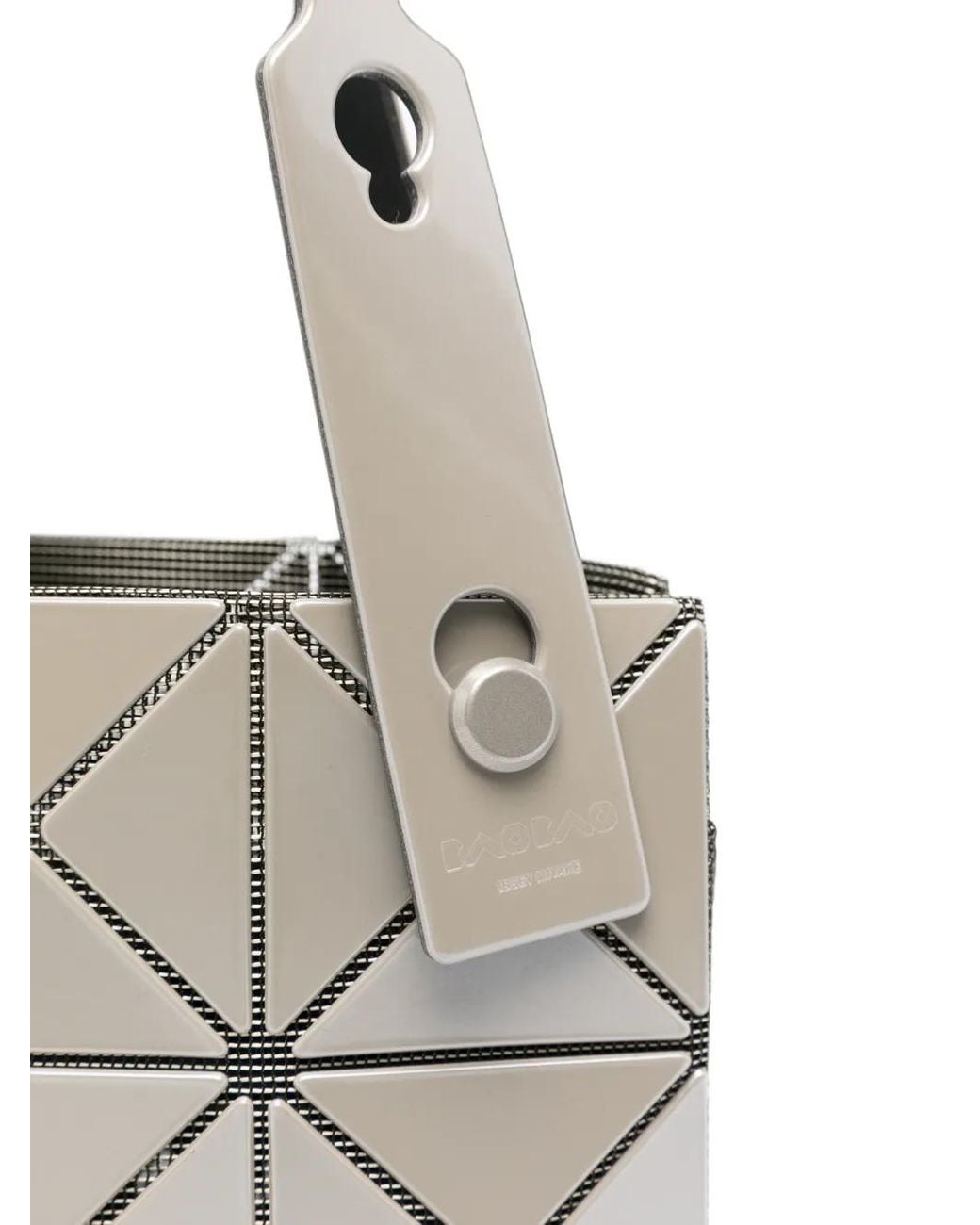 Issey Miyake White Lucent Geometric Tote Bag