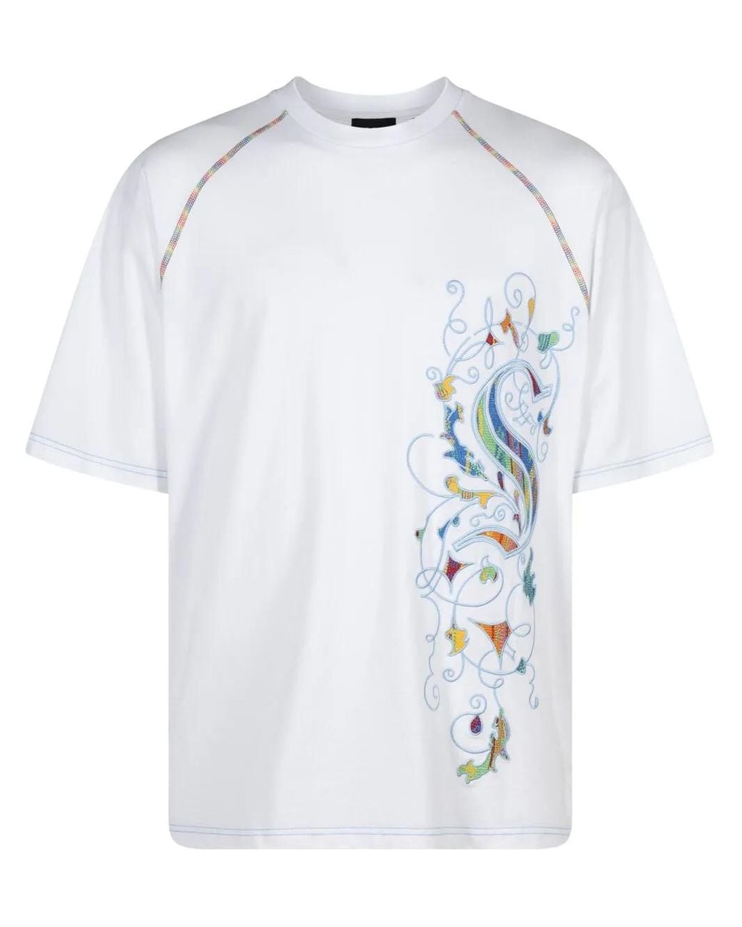 Supreme White X Coogi Embroidered-Motif Cotton T-Shirt
