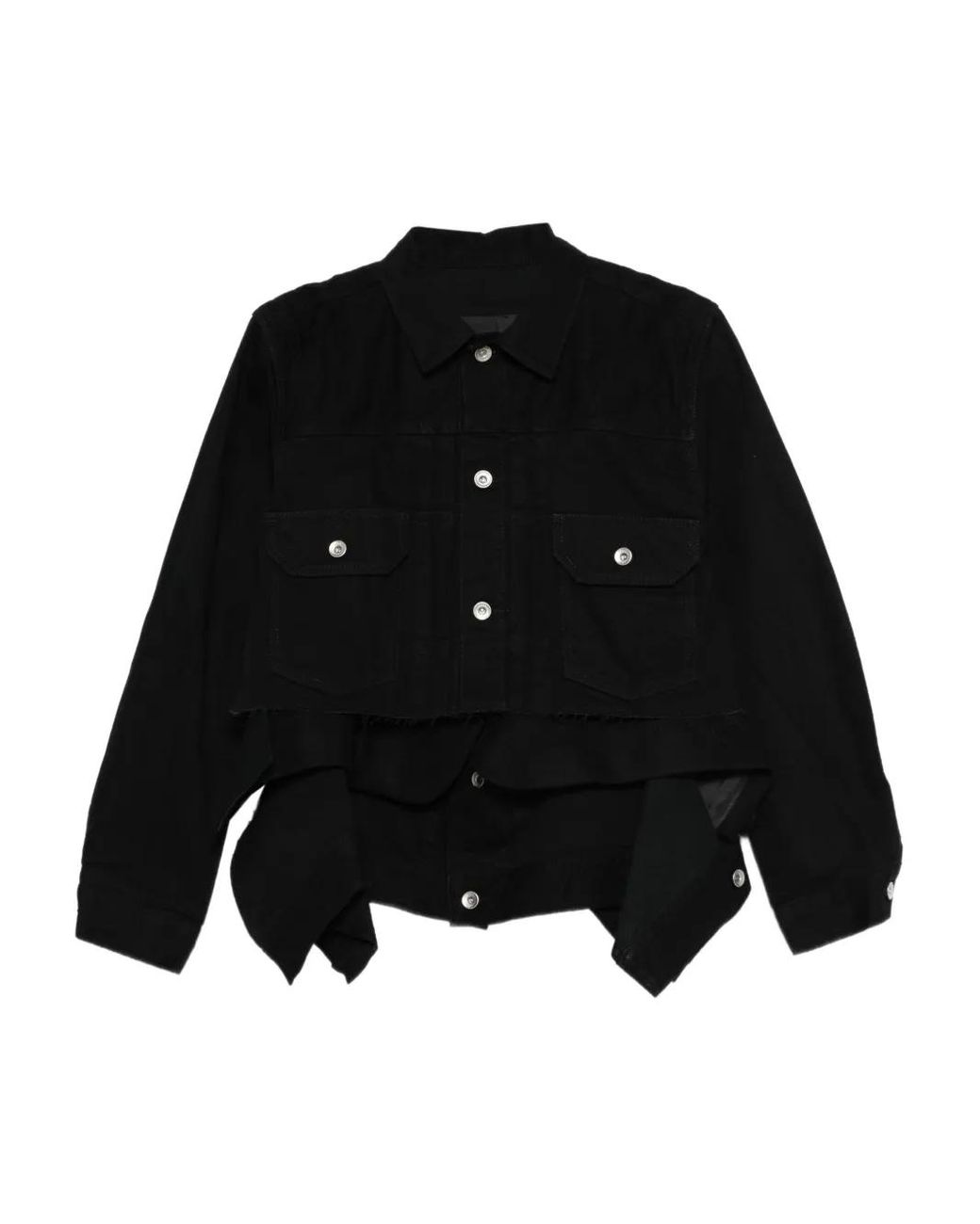 Chaqueta Vaquera A Capas Sacai de color Black