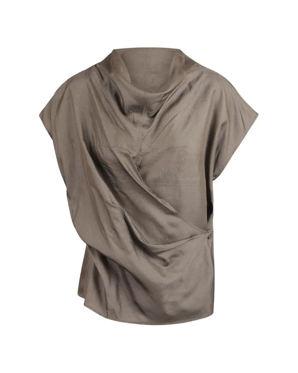 Soeur Gray Kora Cap-Sleeve Top