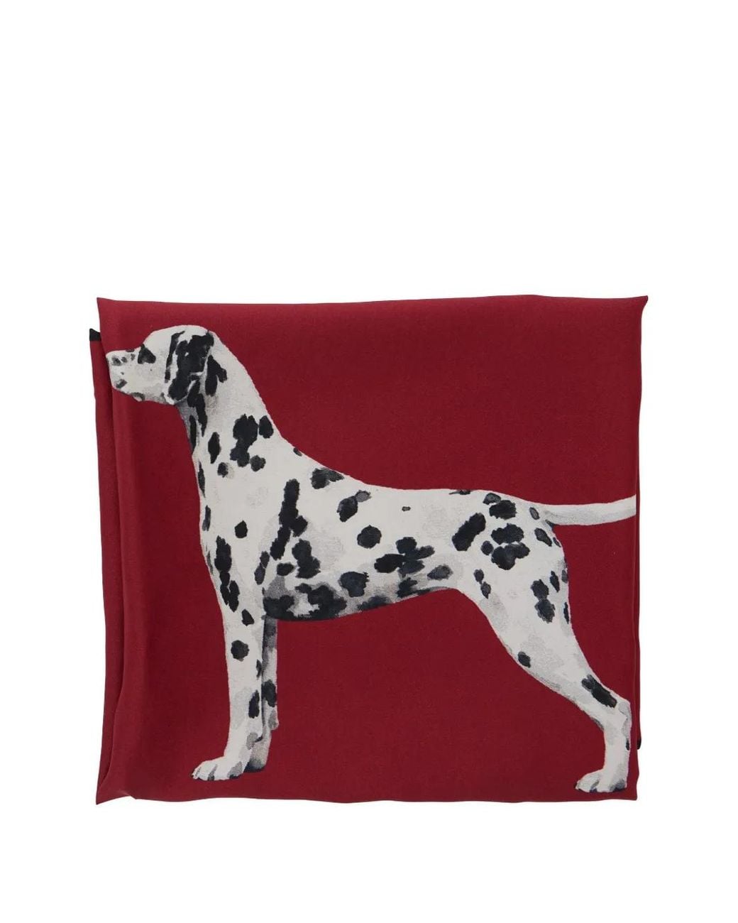 Ralph Lauren Red Foulard Carré En Soie