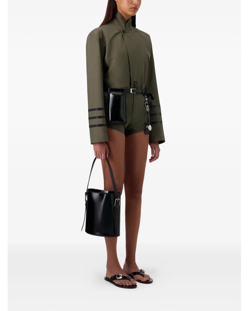 Coperni Green Striped Tailored Jacket