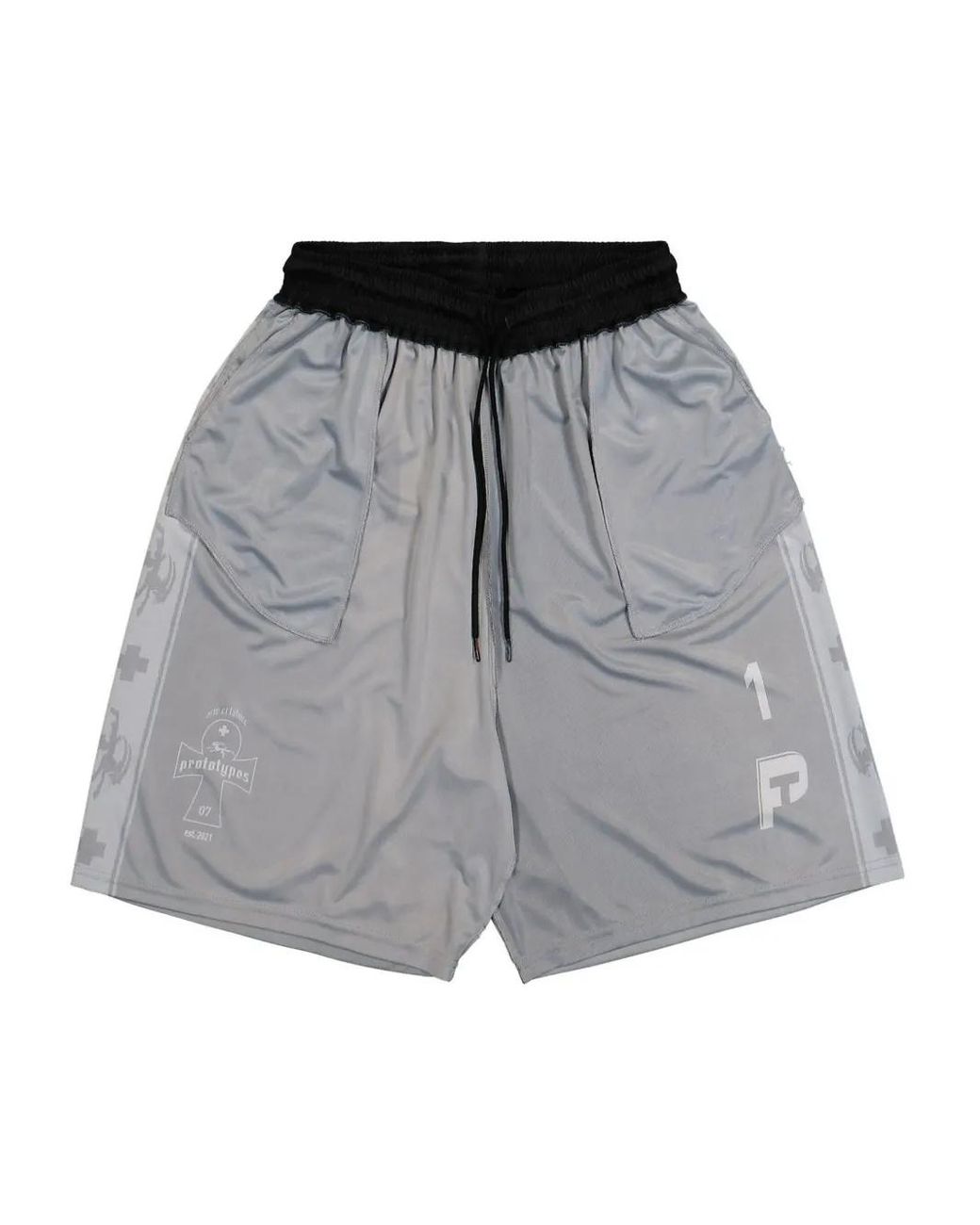 PROTOTYPES Gray Inside Out Football Shorts for men