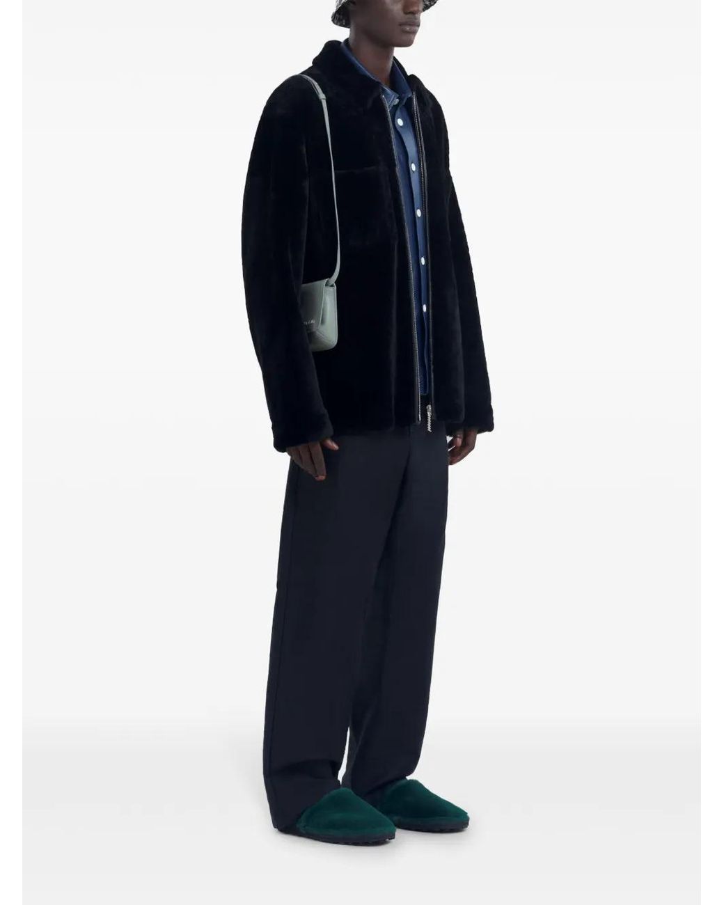 Marni Blue Zip-Up Jacket for men