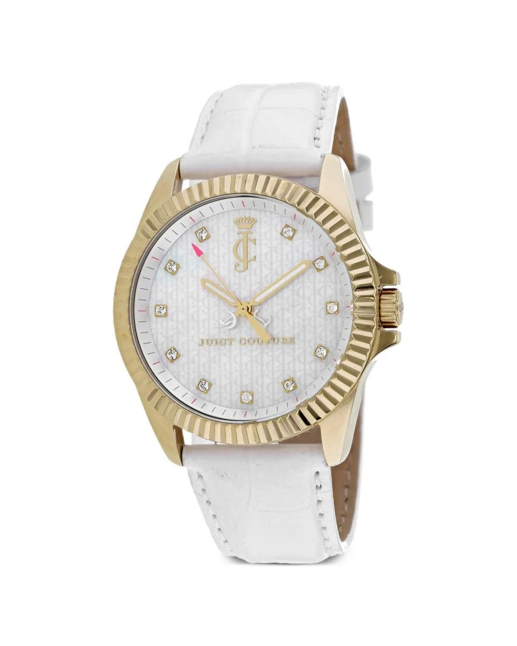 Juicy Couture White Stella Fluted Bezel 40Mm Watch