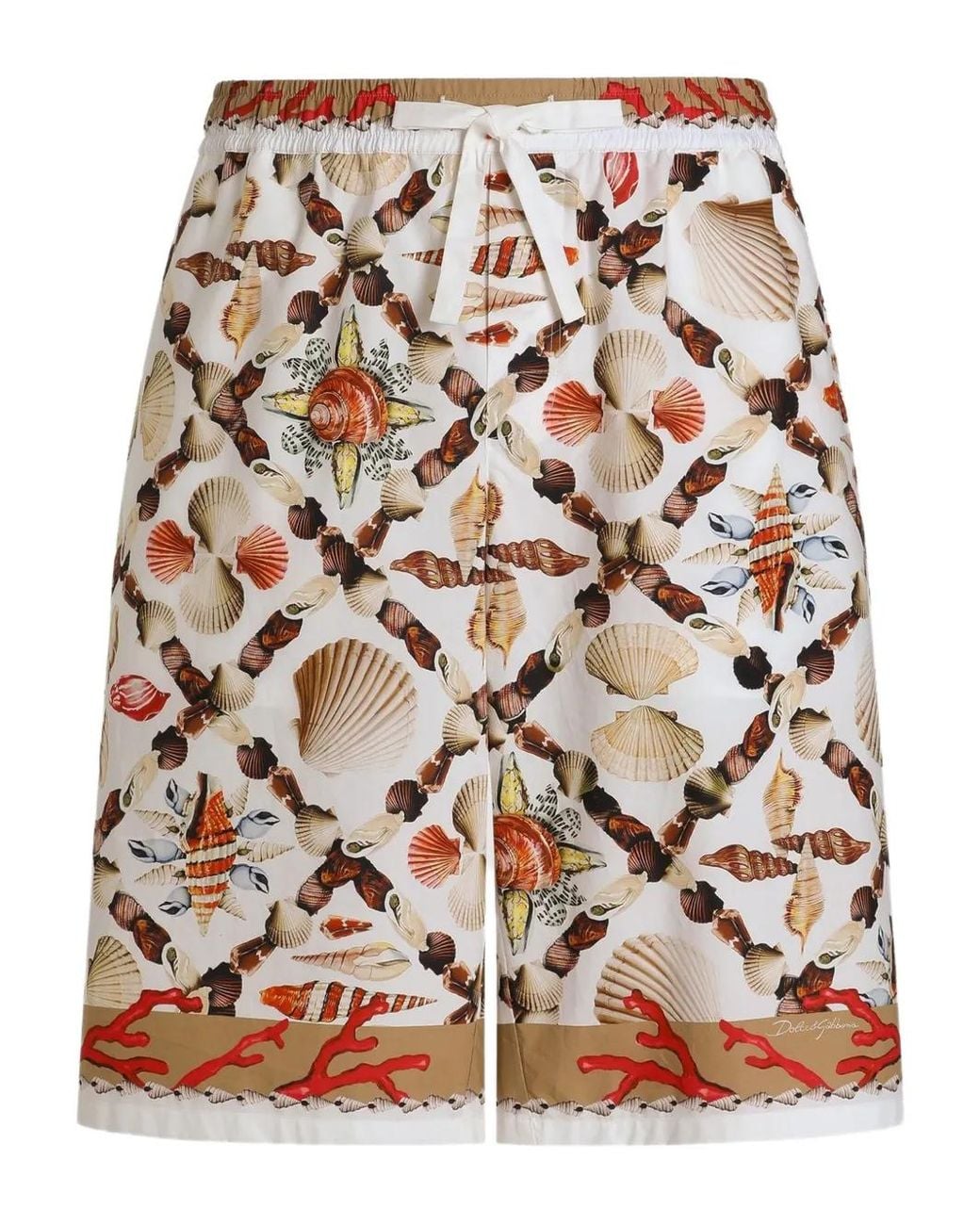 Dolce & Gabbana White Cotton Bermuda Shorts for men
