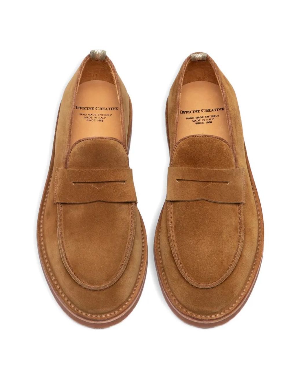 Officine Creative Brown Kent Leather Loafers for men