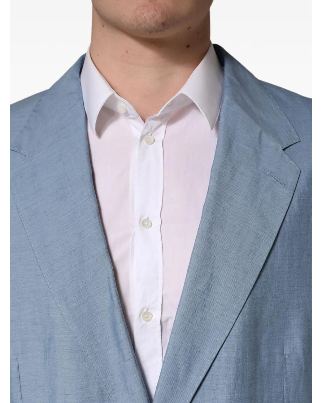 Dolce & Gabbana Blue Single-Breasted Blazer for men