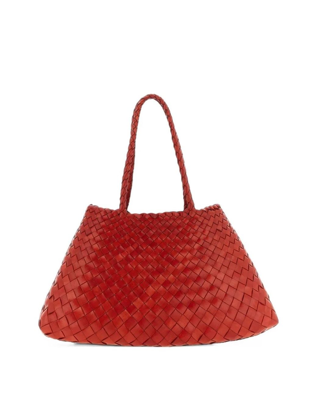Dragon Diffusion Red Large Santa Croce Leather Shoulder Bag
