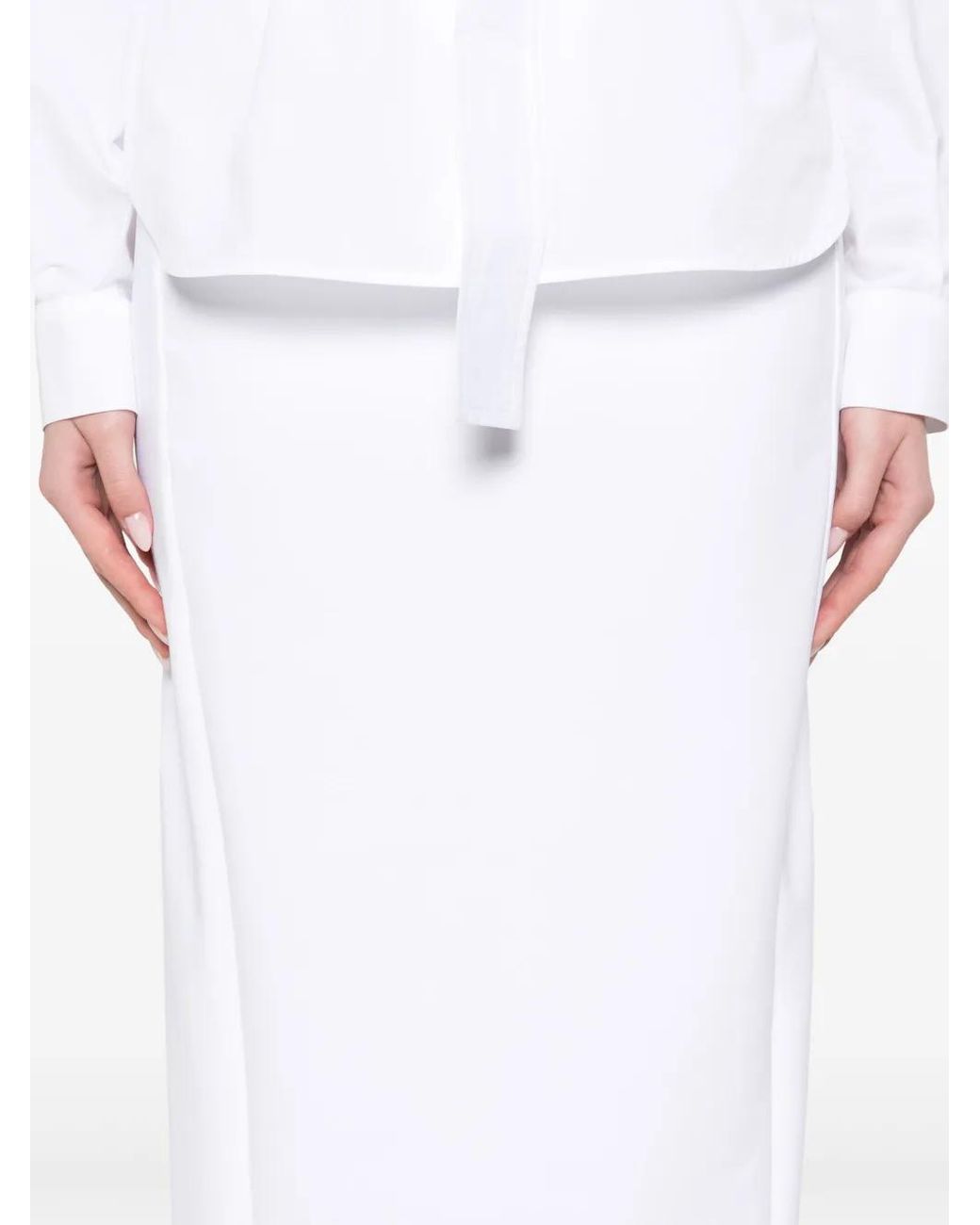 Max Mara White Long Skirt