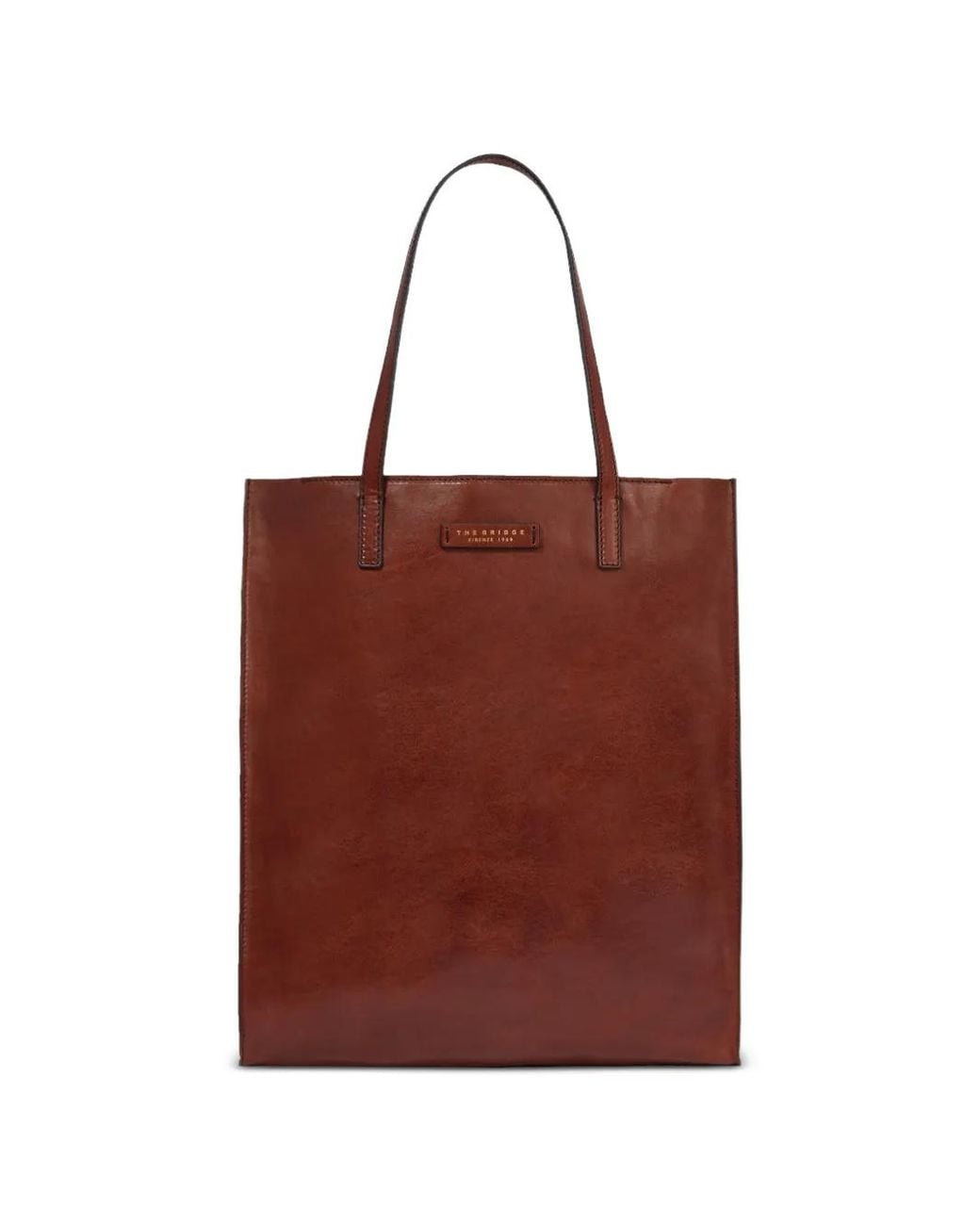 The Bridge Red Leather Tote Bag