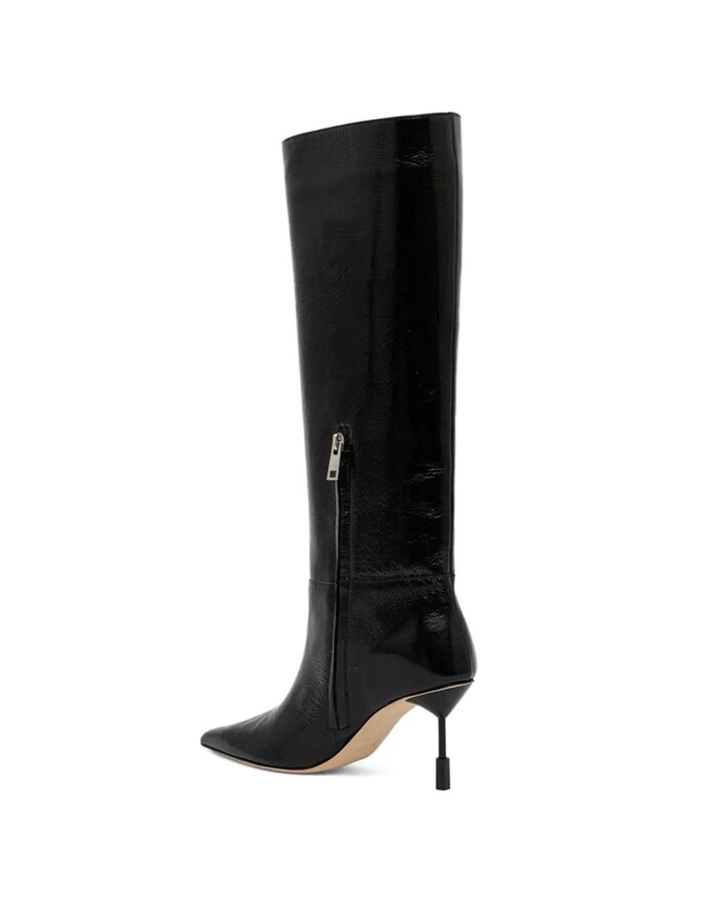 MSGM Black Pointed Knee High Boots