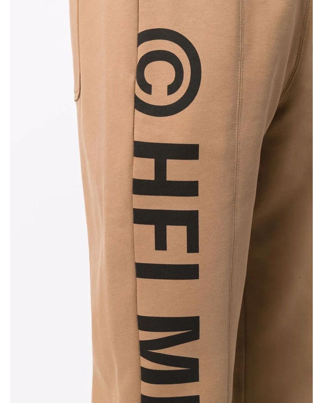 Helmut Lang Natural Logo-Print Track Pants for men