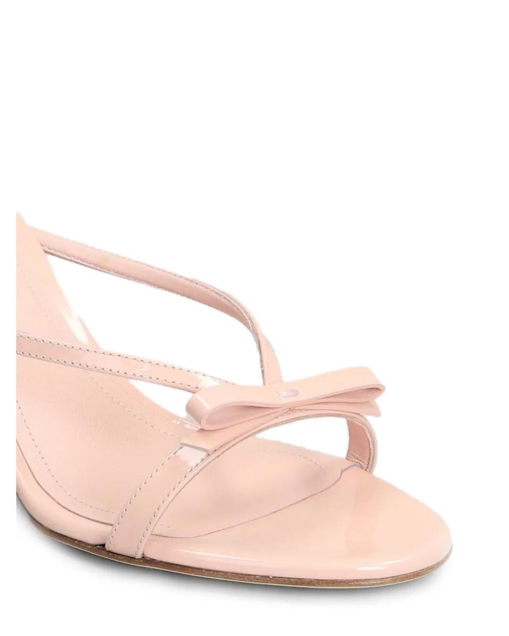 3Juin Pink Linda Bow-Detail Patent-Leather Sandals