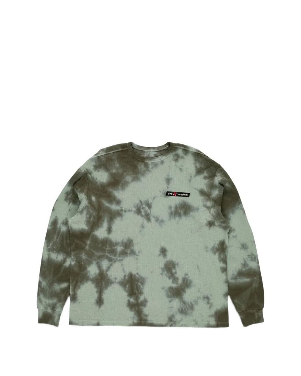 Pop Trading Co. Green Tie-Dye Waffle-Knit T-Shirt for men